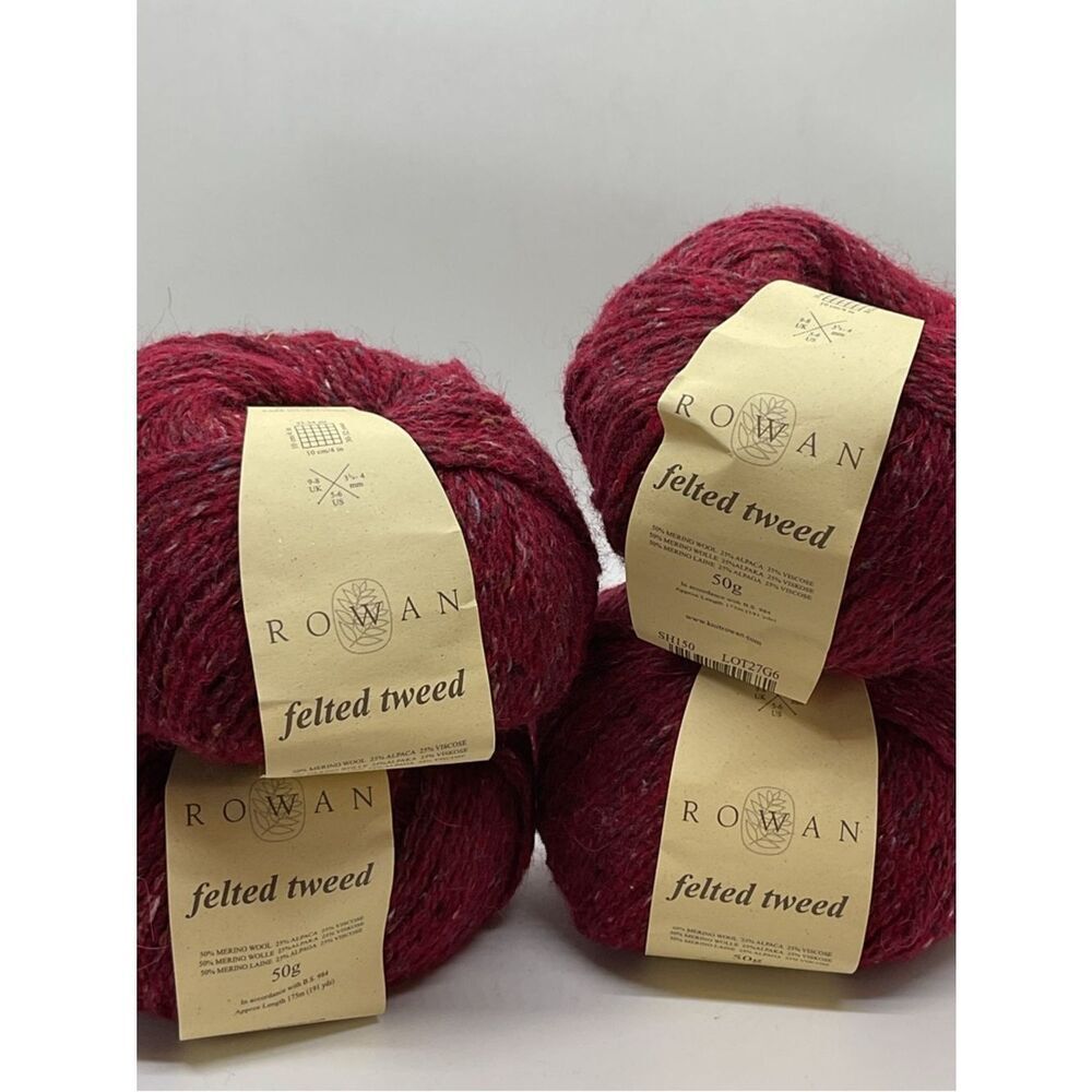 4 Skeins Rowan Felted Tweed 50g Yarn in Rage Color SH150 Lot27G6
